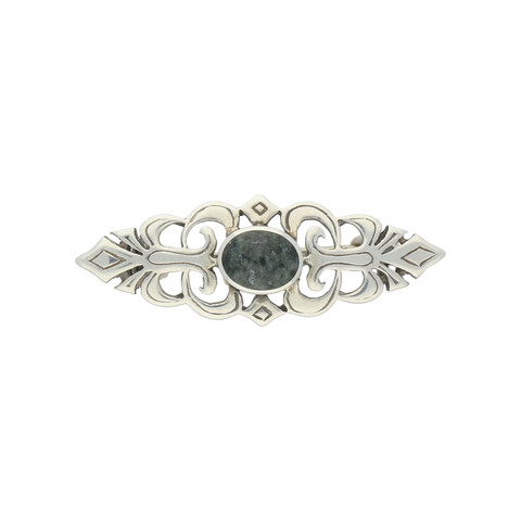 Preseli Bluestone Brooch Pierced Design Sterling Silver