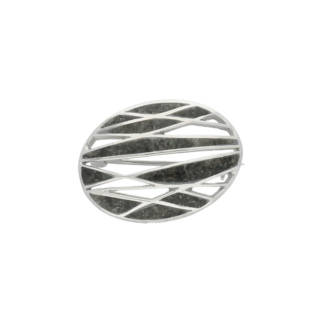 Preseli Bluestone Brooch Geometric Silver