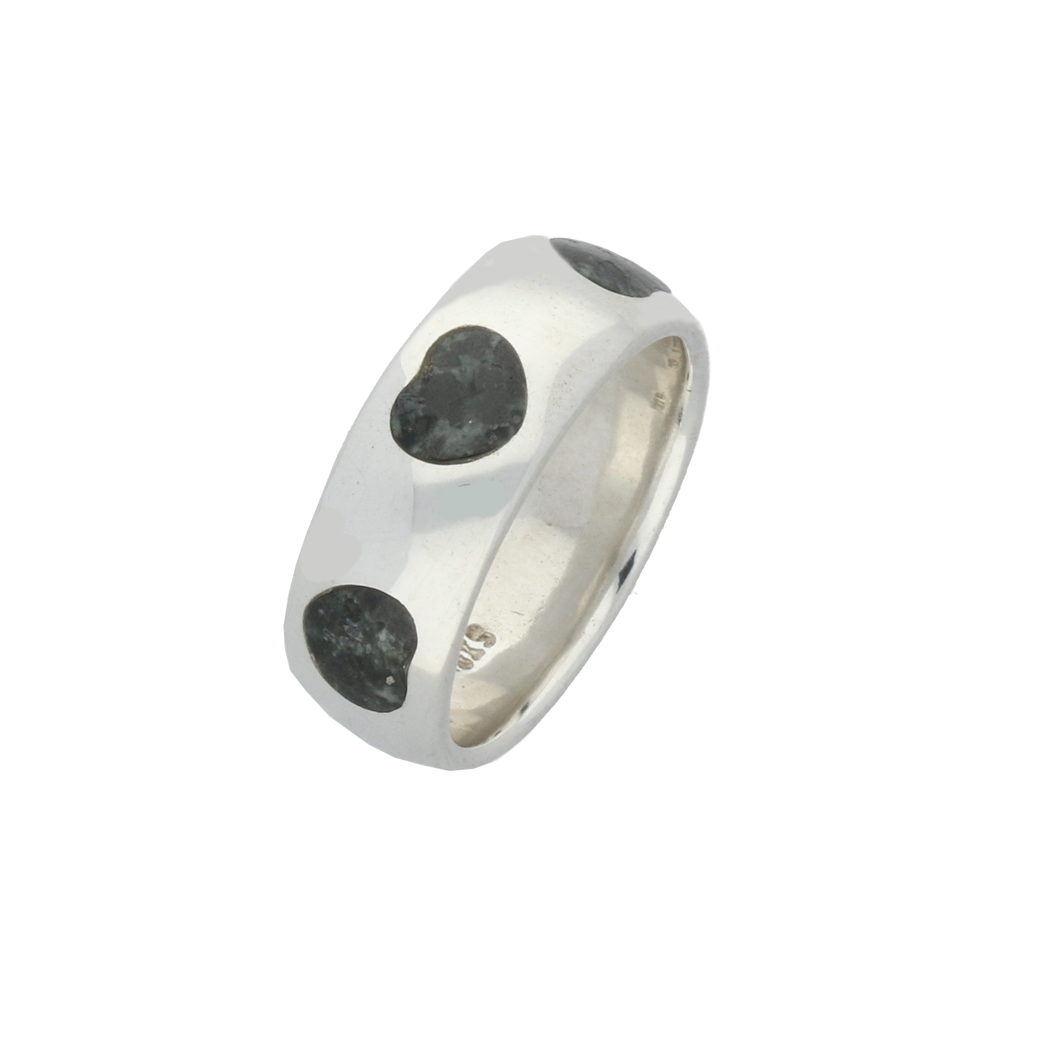 Preseli Bluestone Ring Hearts Silver
