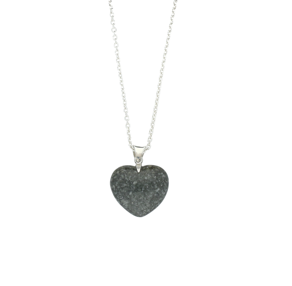 Preseli Bluestone Necklace Carved Heart Small Silver