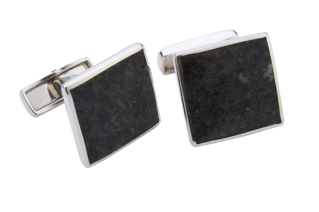 Preseli Bluestone Cufflinks Square With Silver