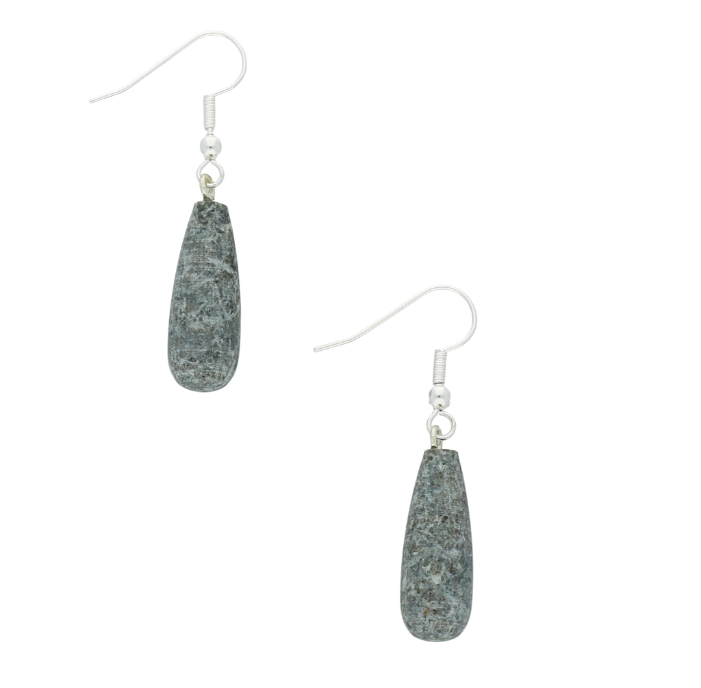 Preseli Bluestone Earrings Large Pear Drops Silver